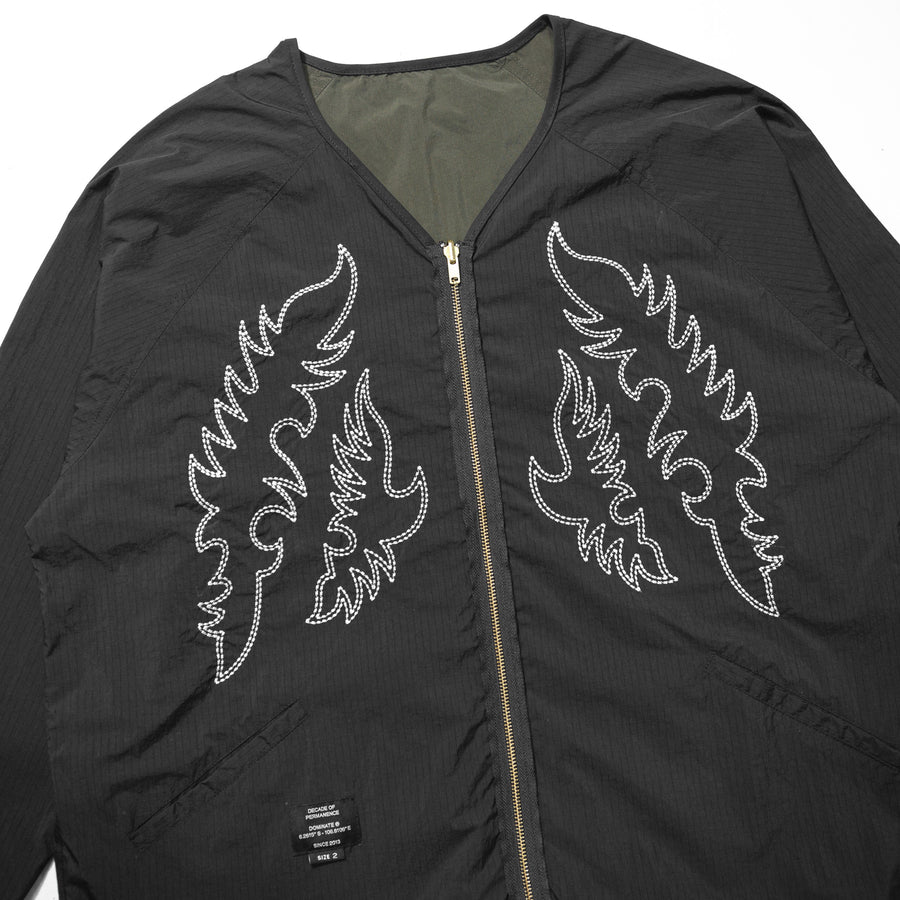 REVERSIBLE LINER JACKET OLIVE/BLACK