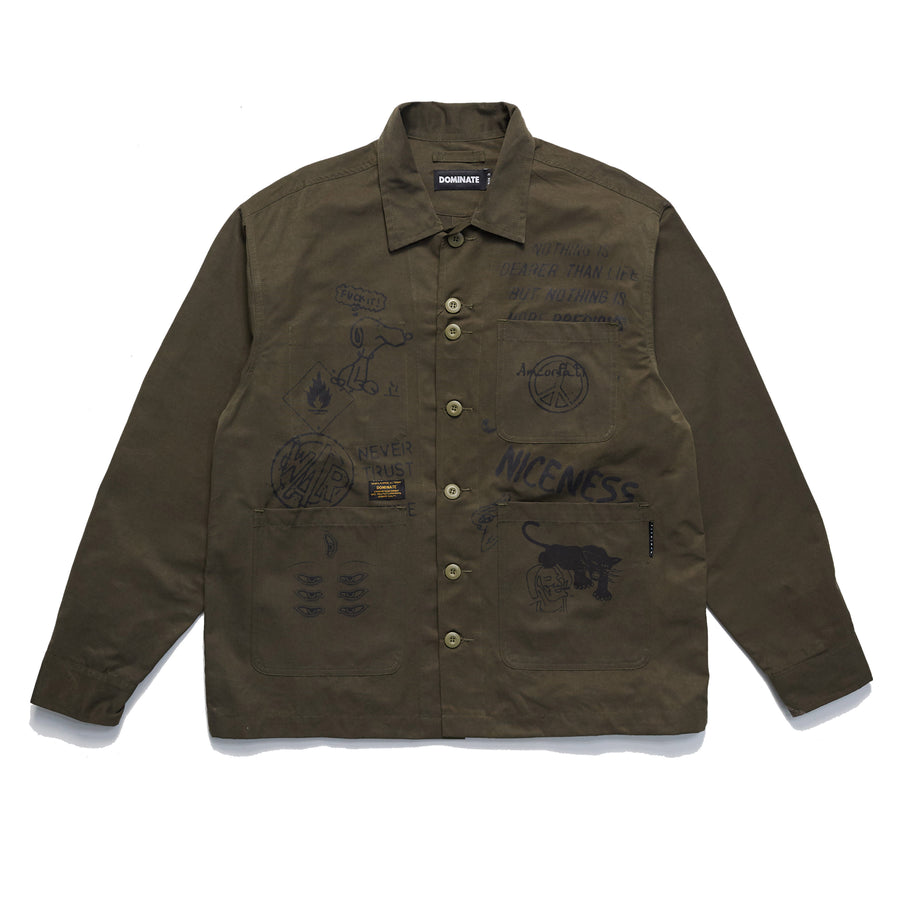 TRASH CHORE COAT OLIVE