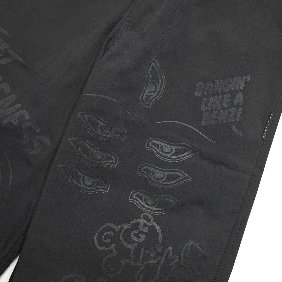 TRASH FATIGUE PANTS 25 BLACK
