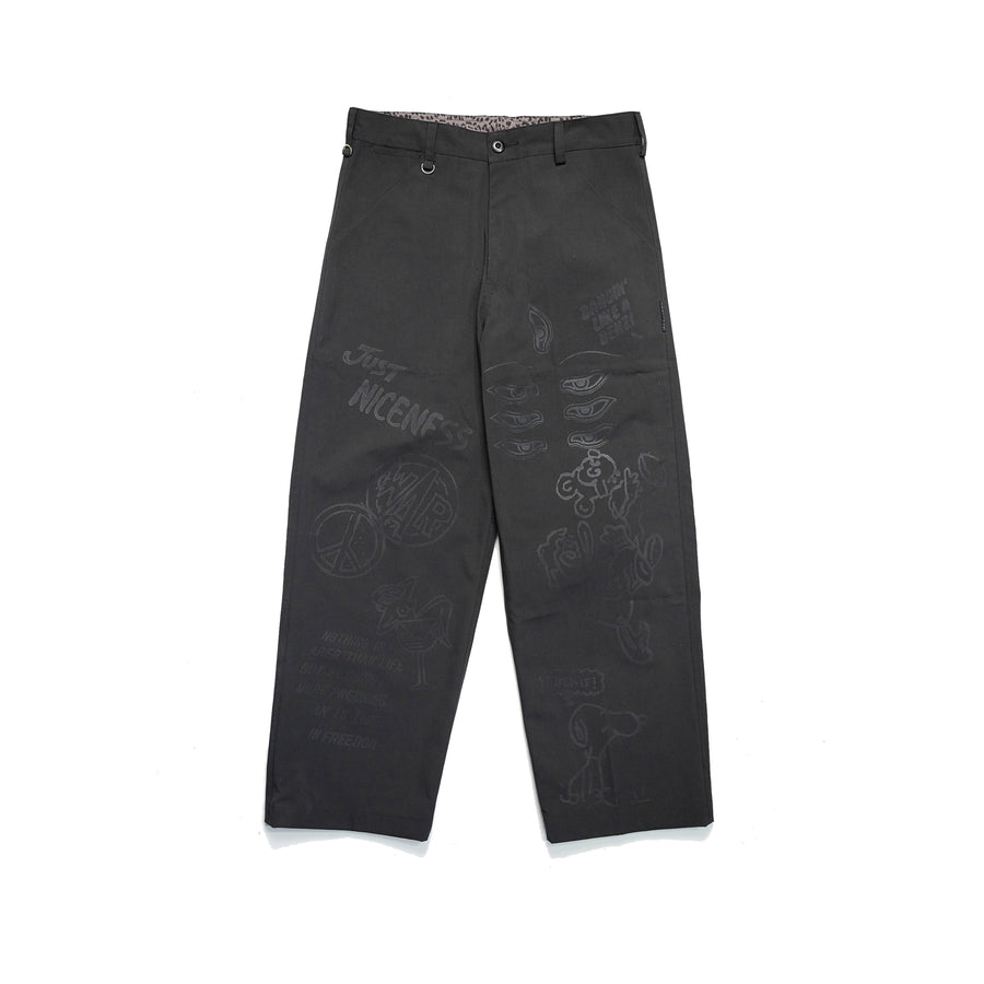 TRASH FATIGUE PANTS 25 BLACK