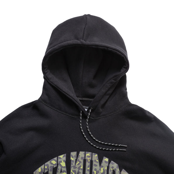 DECADE REVERSE ARC LEOPARD HOODIE BLACK