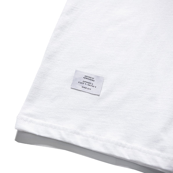 REVERSE ARC LEOPARD TEE WHITE