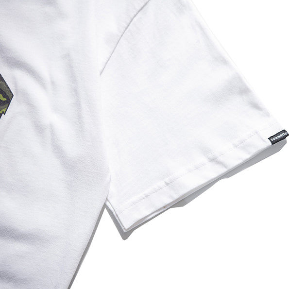 REVERSE ARC LEOPARD TEE WHITE