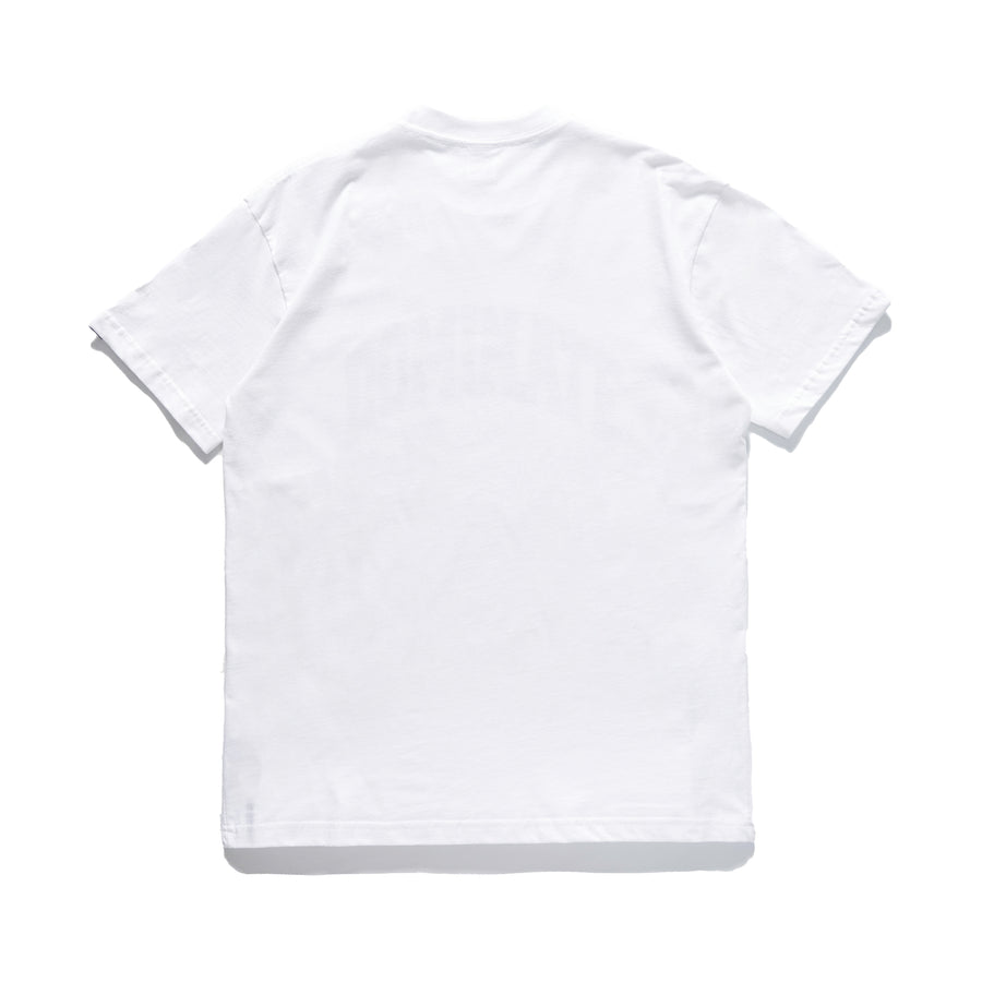 REVERSE ARC LEOPARD TEE WHITE